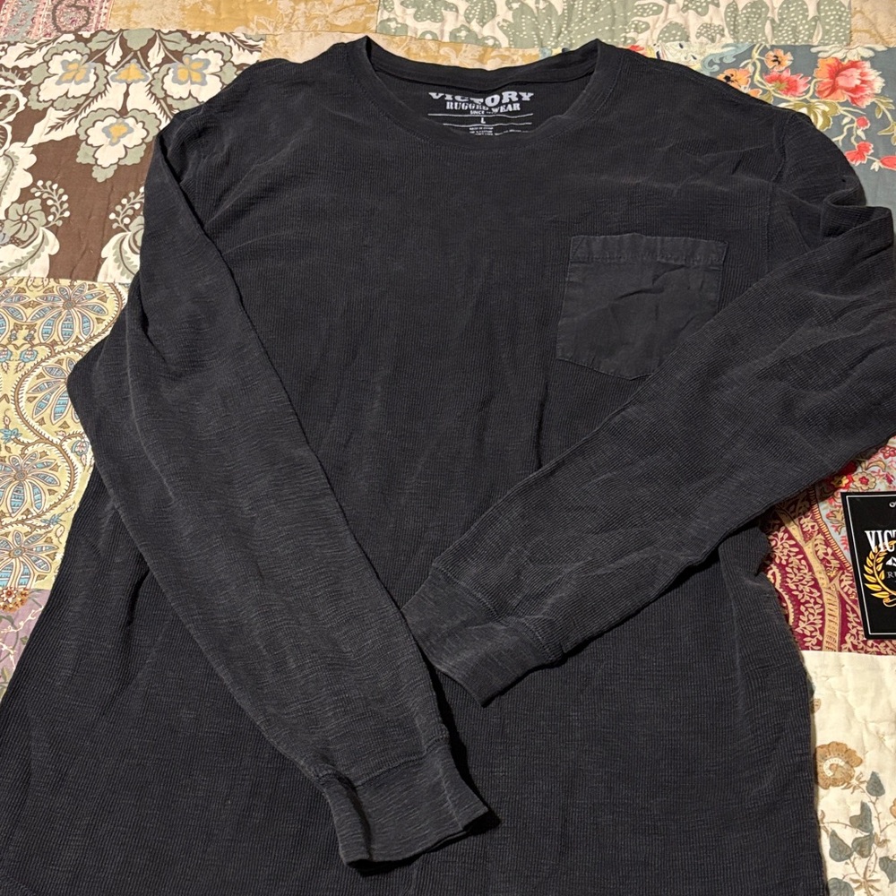 Victory Charcoal Long Sleeve Men's Tee